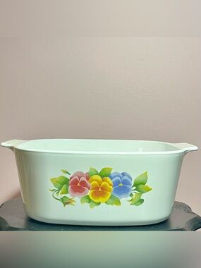 NEW PIC Spring blush corningware 5 Qrt 5 litre Casserole Dish WILDFLOWERS